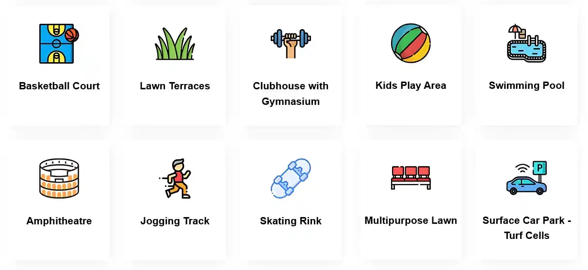 Lifestyle Amenities At Adarsh Parkland Phase 2